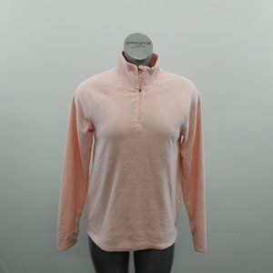 ACX 1/4 Zip Fleece Pullover Women's Size Medium Pink Long Sleeve Mock Neck